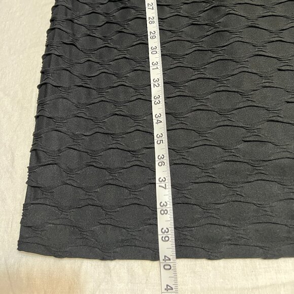 London Times Women's 16W Dress Nude Satin Black Textured Sheath Plus Size Party - Picture 8 of 9